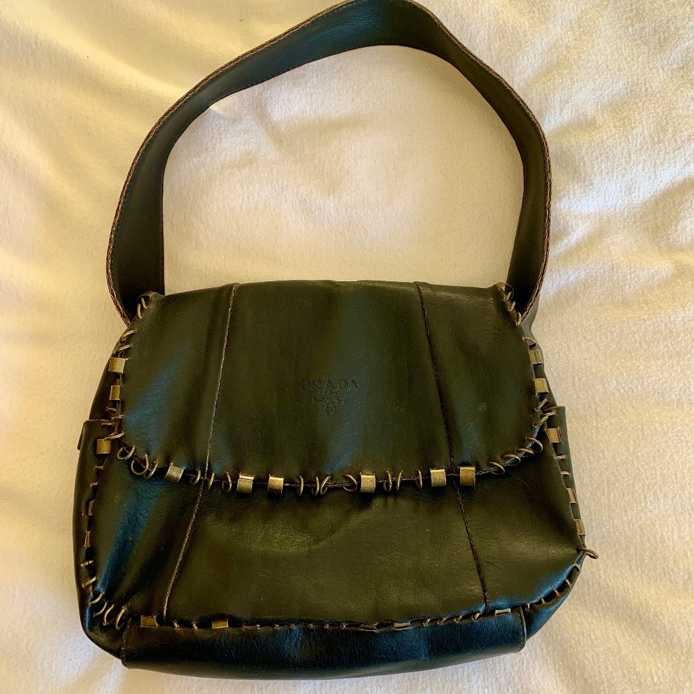Vintage PRADA Leather Shoulder Bag